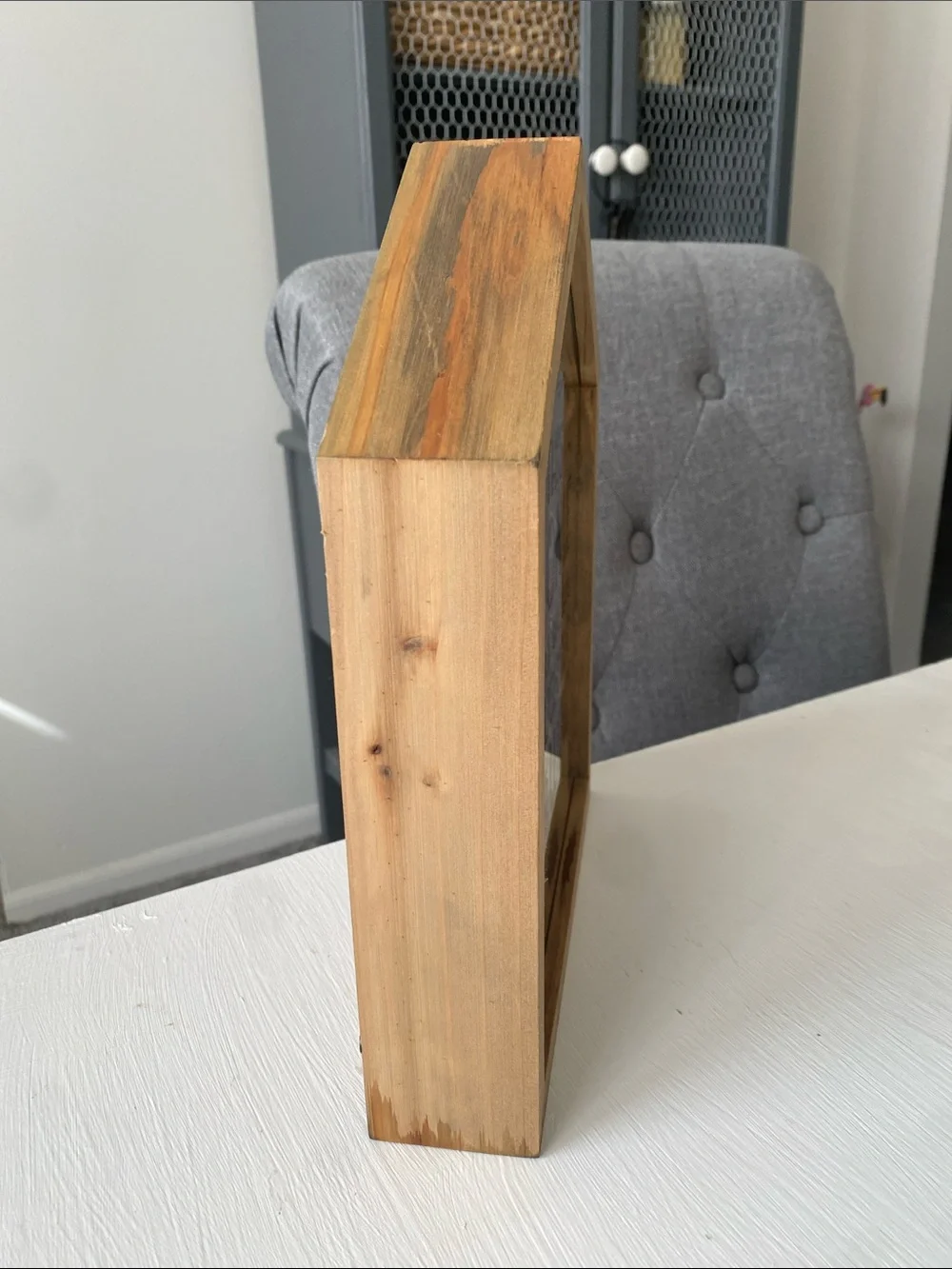 House-Shaped Wine Cork Display- Natural Wood 